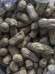 Fototapeta premium black and white closeup peanuts
