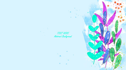 Vector botanical wall arts, with leaves. Minimalistic and natural. Leaves and line arts design. Sample text area included.
