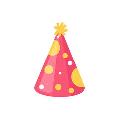 Vector party hat. colorful conical hat For wearing in the New Year's party.