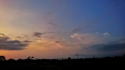  Colorful sky sunset and cloud. Sky in twilight time background. Orange sky sunset on the mountain [2202]