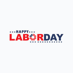 Vector design of happy labor day greetings.