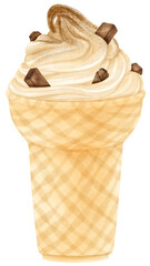 ice cream watercolor