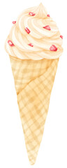 vanilla ice cream watercolor