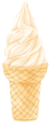 vanilla ice cream watercolor