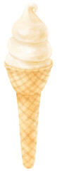 vanilla ice cream watercolor