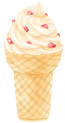 vanilla ice cream watercolor
