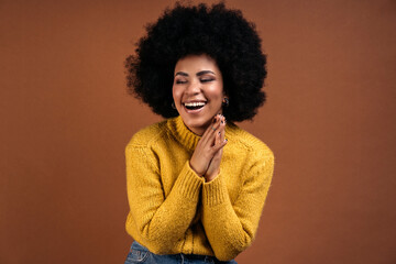 Happy Afro Woman Portrait