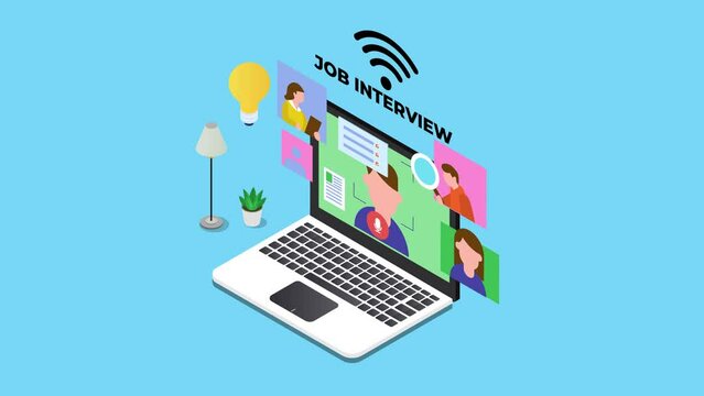 HR agents doing online interview with applicant