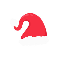 Santa hat. A knitted hat for snow protection during the Christmas season.