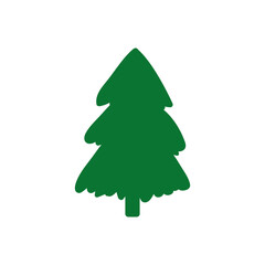 Obraz premium Christmas tree. A pine tree decorated with colorful lights to celebrate Christmas.