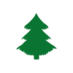 Christmas tree. A pine tree decorated with colorful lights to celebrate Christmas.