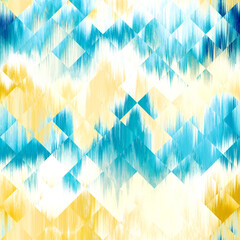 Wavy summer dip dye boho background. Wet ombre geometric color blend for beach swimwear, trendy fashion print. Dripping paint digital fluid watercolor swirl effect. High resolution seamless pattern  © Nautical