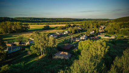 Naklejka premium aerial photography of a dying village