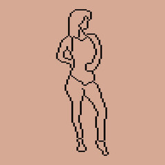 Pixeled human element