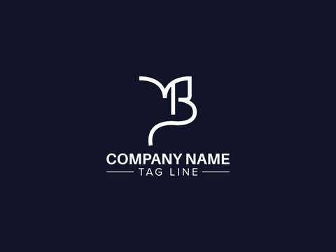 MB abstract creative symbol logo vector graphic design eps 10