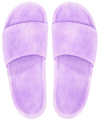 Purple Sandals watercolor illustration for Summer Decorative Element