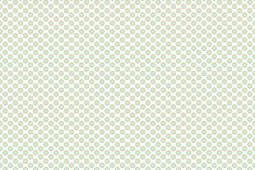 abstract seamless floral wavy pattern, background, texture, blue, orange and green ellipse and light green star.