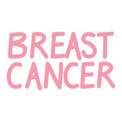 breast cancer lettering