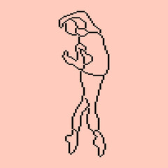 Pixeled human element