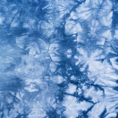 blue gray abstract pattern handcrafted in batik technique on cotton jersey fabric