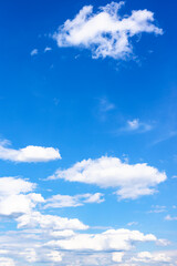 various white cumulus clouds in blue sky on day