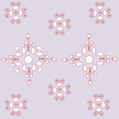 Ornament ukrainian vyshyvanka in modern style. Geometric guelder rose symbol background. Tribal ethnic vector texture.