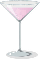martini glass with cocktail