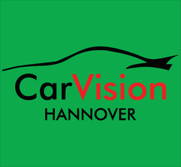 Fototapeta premium Car Vision Hannover a car marketing logo