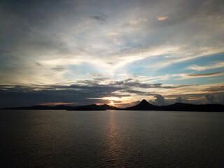 Fototapeta premium Uninhabited island JEEP island in Chuuk, Micronesia. Here is the world's greatest wreck diving destination.Uninhabited island Fonom island in Chuuk, Micronesia. 