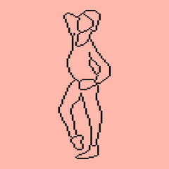 Pixeled human element