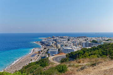 Naklejka premium Beautiful view of the city of Rhodes Greece