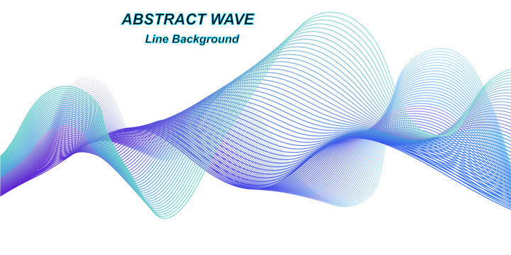 Abstract modern colorful wavy stylized lines background. blending gradient colors It used for Web, Mobile Applications, Desktop background, Wallpaper, Business banner, poster. It make using blend tool