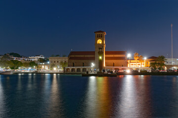 port at night