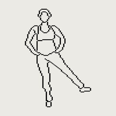 Pixeled human element