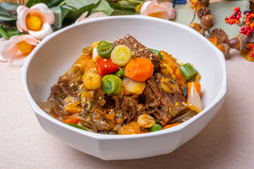 Delicious Korean food Braised Short Ribs - galbijjim
