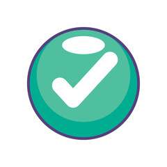 check symbol in button