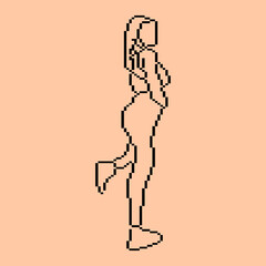 Pixeled human element