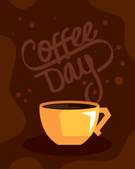 coffee day lettering card