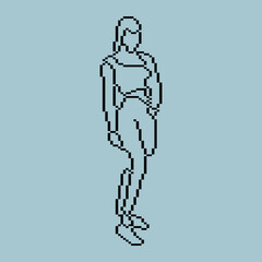 Pixeled human element