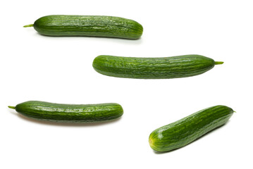 Cucumber isolated on white background.