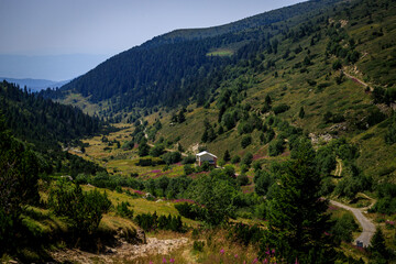 Hut Macedonia, Rila mountain, Bulgaria