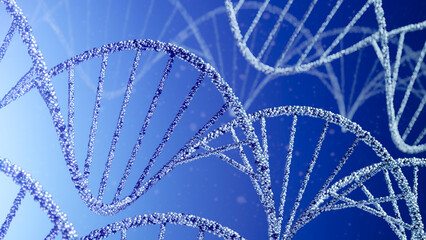 DNA structure. DNA biotechnology science medicine genetic concept. 3D Rendering