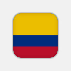 Colombia flag, official colors. Vector illustration.