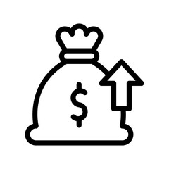 investment line icon illustration vector graphic