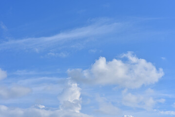 Beautiful sky. Cumulonimbus cloud and cirrus cloud