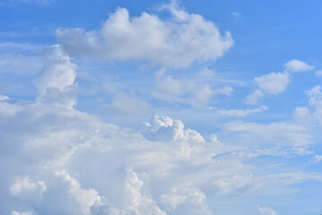 Beautiful sky. Cumulonimbus cloud and cirrus cloud