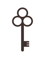 Collection of vector magic fairy tale elements, icons and illustrations. Key.