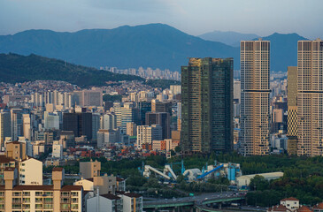 Obraz premium Seoul's landscape photos and building landscape of buildings