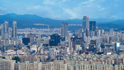 Fototapeta na wymiar The night view of Jung-gu, Seoul, Korea