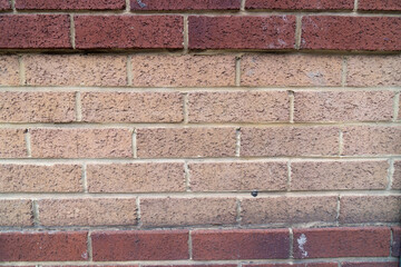 Closeup precise brick wall accurate joints background